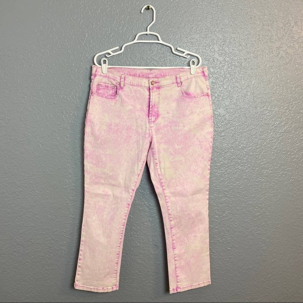 VINTAGE DG2 PINK ACID WASHED JEANS {16WP}